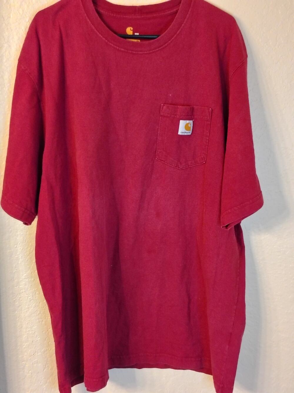 Carhartt Men's Loose FitHeavyweight Pocket T-Shirt Red Size